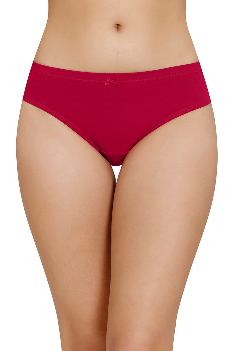 Inner Elastic Solid Mid Rise Bikini Panty (Pack of 3)