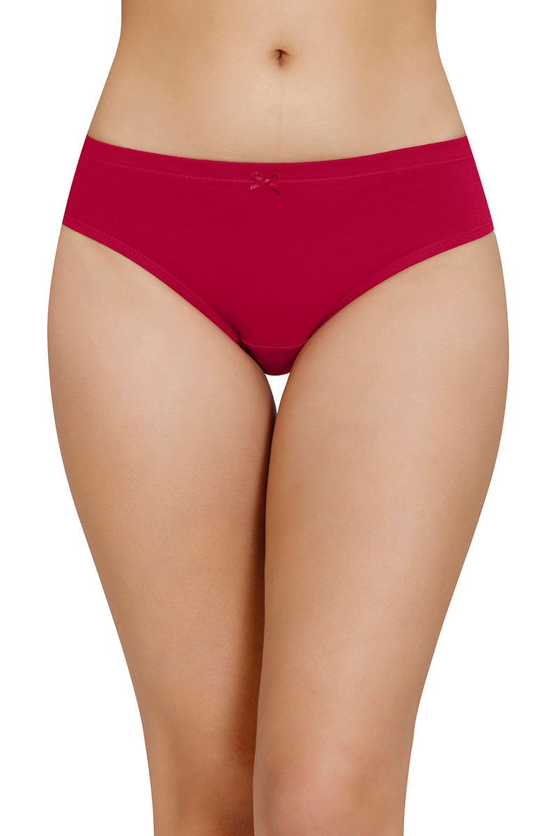 Inner Elastic Solid Mid Rise Bikini Panty (Pack of 3)