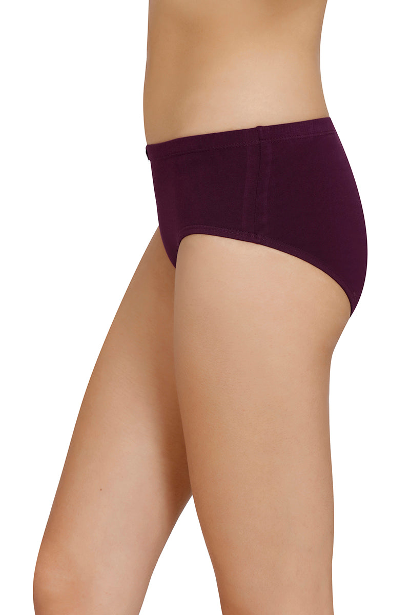 Inner Elastic Solid Mid Rise Hipster Panty (Pack of 3) - Image 3 of 8