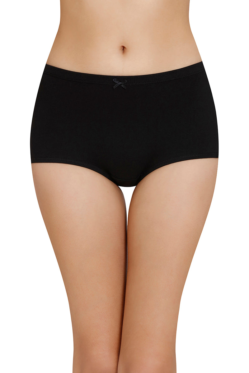 Inner Elastic Solid High Rise Full Briefs Panty (Pack of 3)
