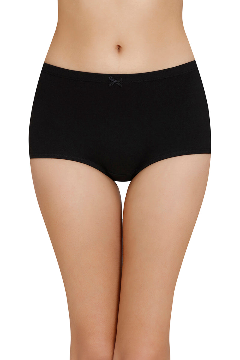 Inner Elastic Solid High Rise Full Briefs Panty (Pack of 3)