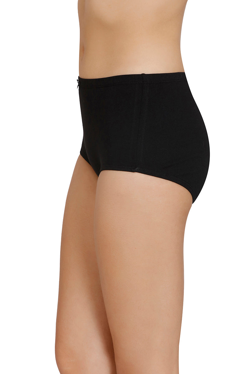 Inner Elastic Solid High Rise Full Briefs Panty (Pack of 3)