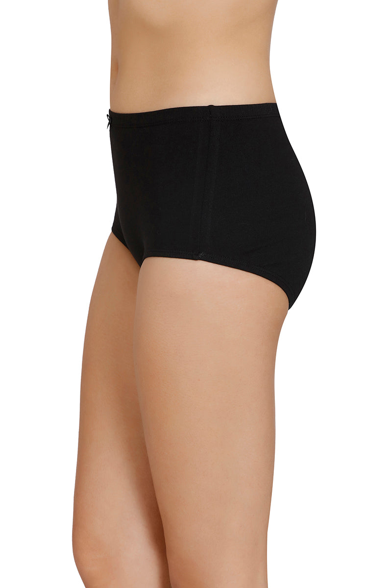 Inner Elastic Solid High Rise Full Briefs Panty (Pack of 3)