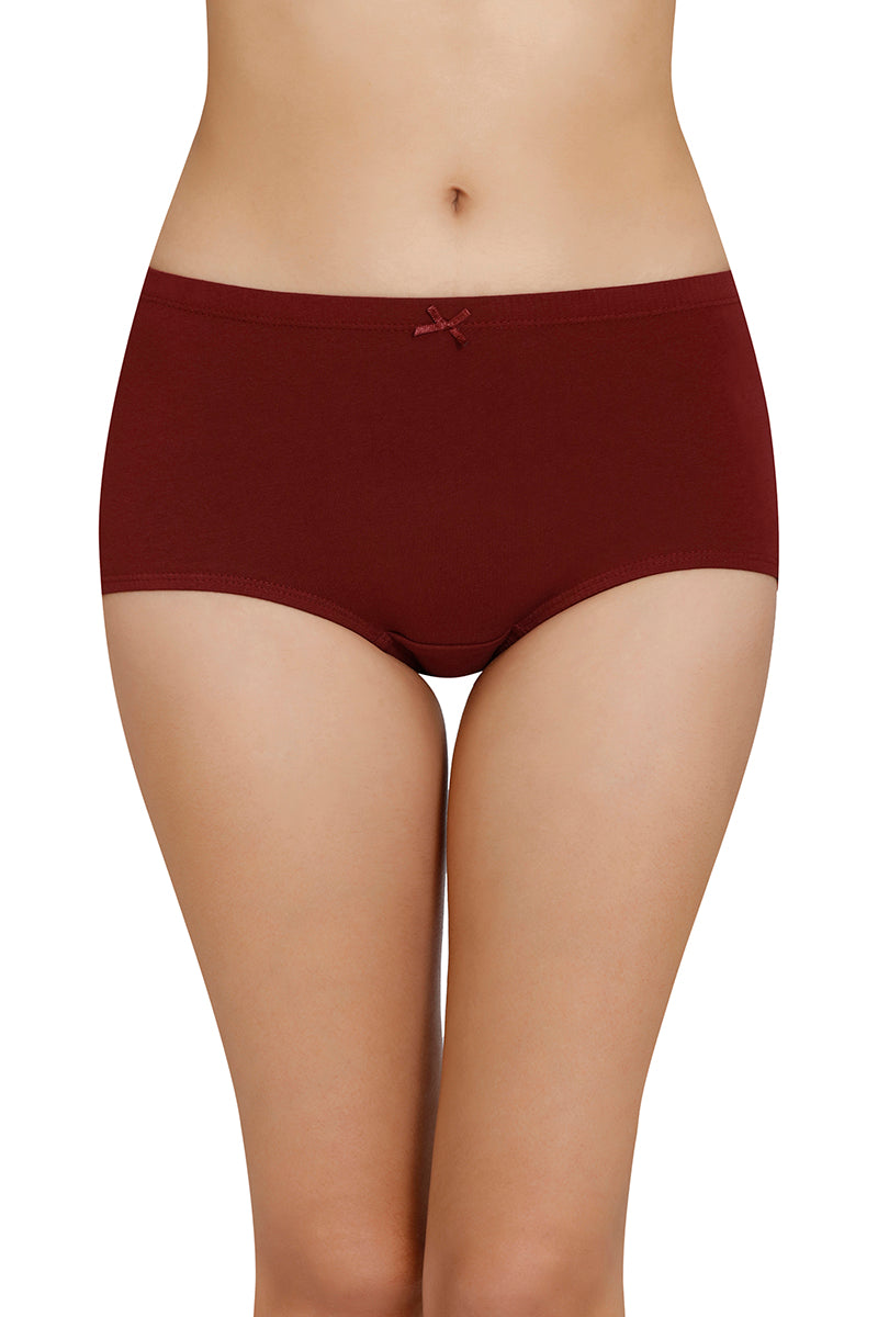 Inner Elastic Solid High Rise Full Briefs Panty (Pack of 3)