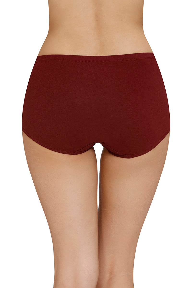 Inner Elastic Solid High Rise Full Briefs Panty (Pack of 3)