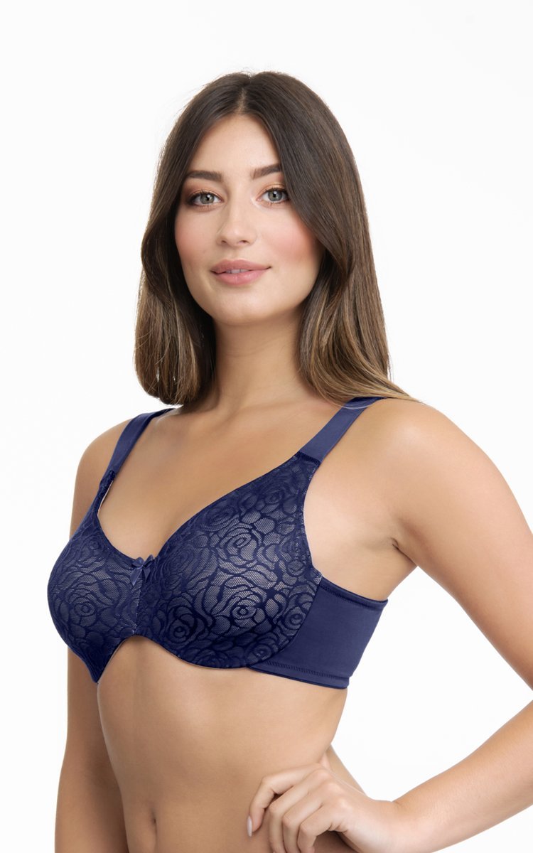 Ultimo Perfect Profile Non-Padded Wired Minimizer Bra - Inky Blue