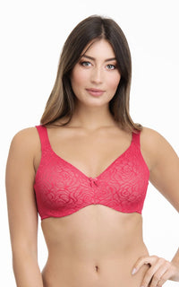 Ultimo Perfect Profile Non-Padded Wired Minimizer Bra - True Red - color option