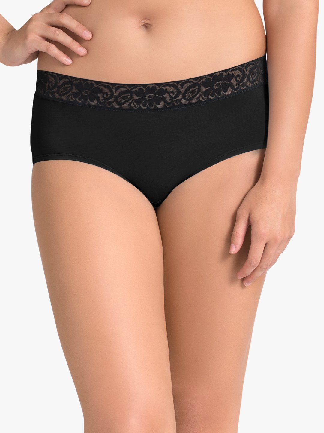 Ultimo Midi with Lace Trim (Pack of 3) - Trdwind-Blk-Cpink