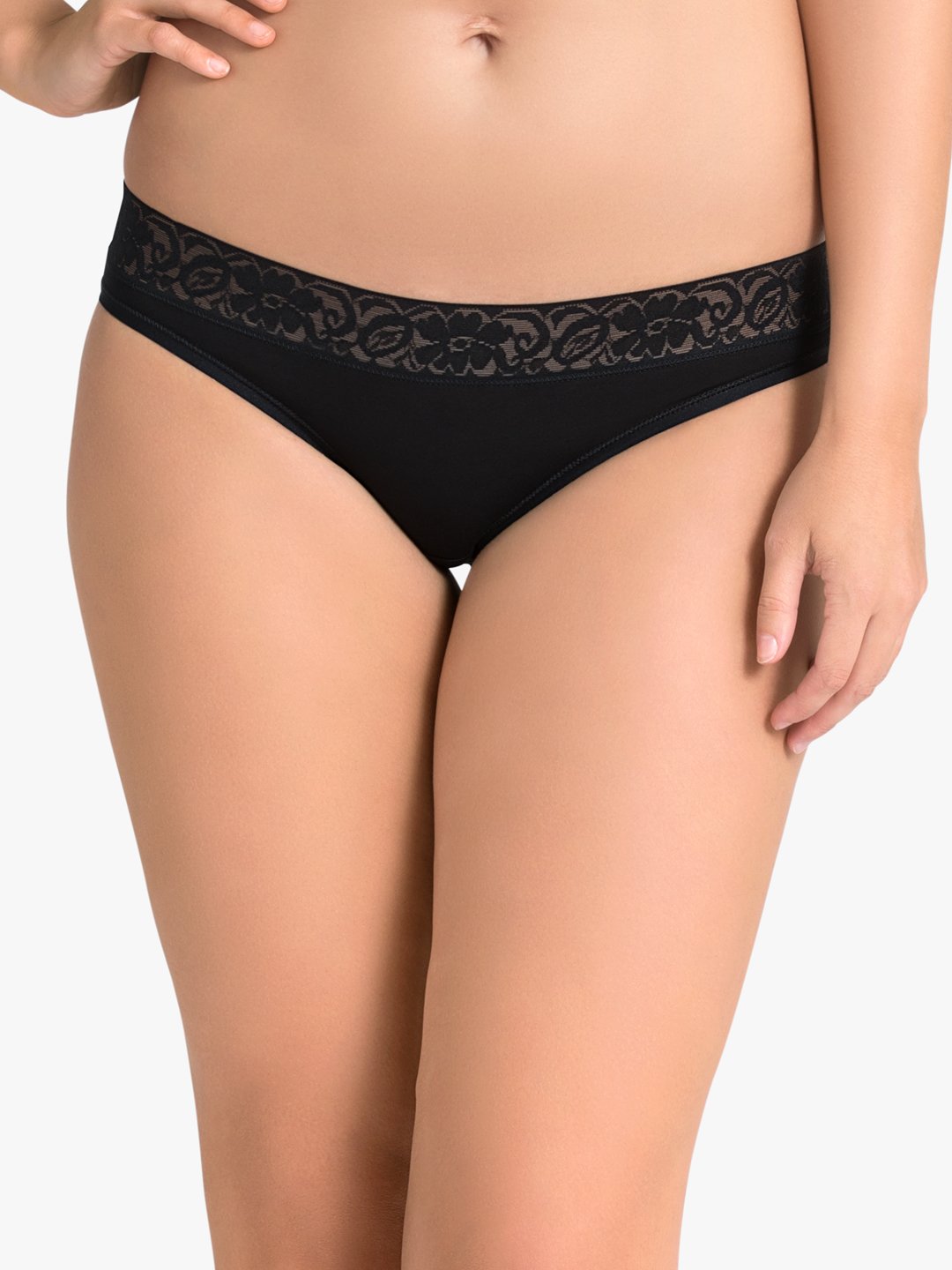 Ultimo Bikini with Lace Trim Panty Pack (Pack of 3) - Blk-Winetstng-Sndl