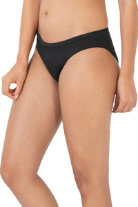 Satin Edge Bikini Panty - Black thumbnail 2