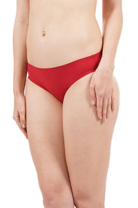 Silicone Flock Bikini Panty - Red thumbnail 3