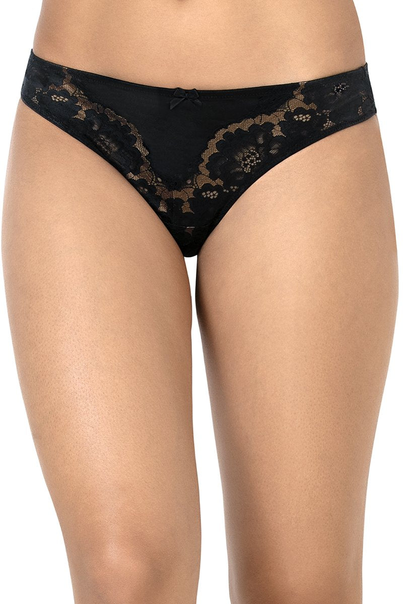Eternal Bliss Low Rise Brazillian Lace Panty - Red Berry