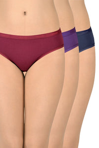 Solid Low Rise Bikini (Pack of 3) - color option