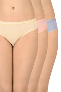 Solid Low Rise Bikini (Pack of 3) - color option