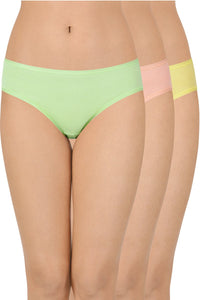 Solid Low Rise Bikini (Pack of 3) - color option