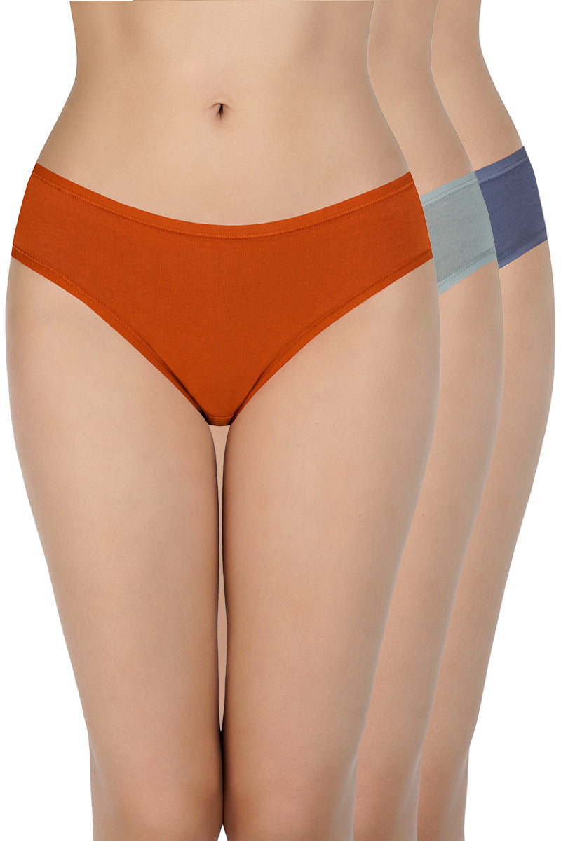 Solid Low Rise Bikini (Pack of 3) - Image 1 of 10