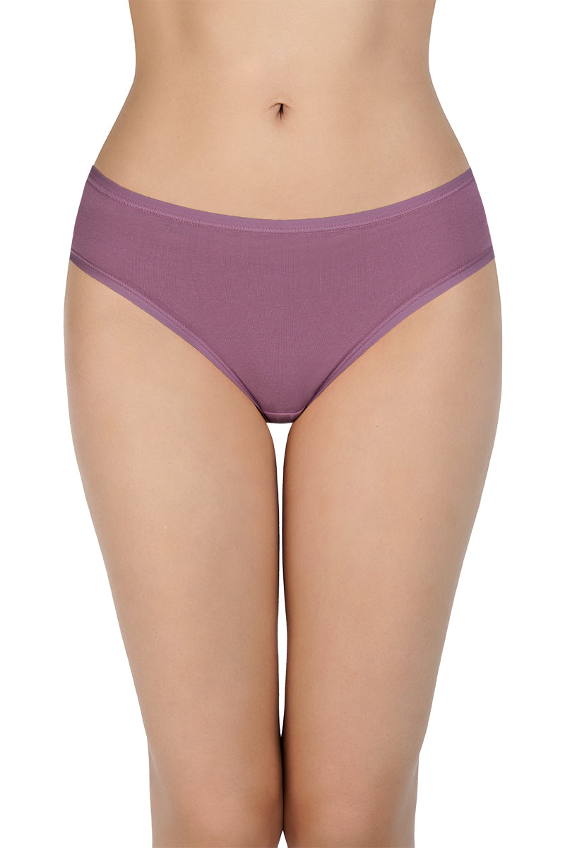 Solid Mid Rise Bikini Panty (Pack of 3)