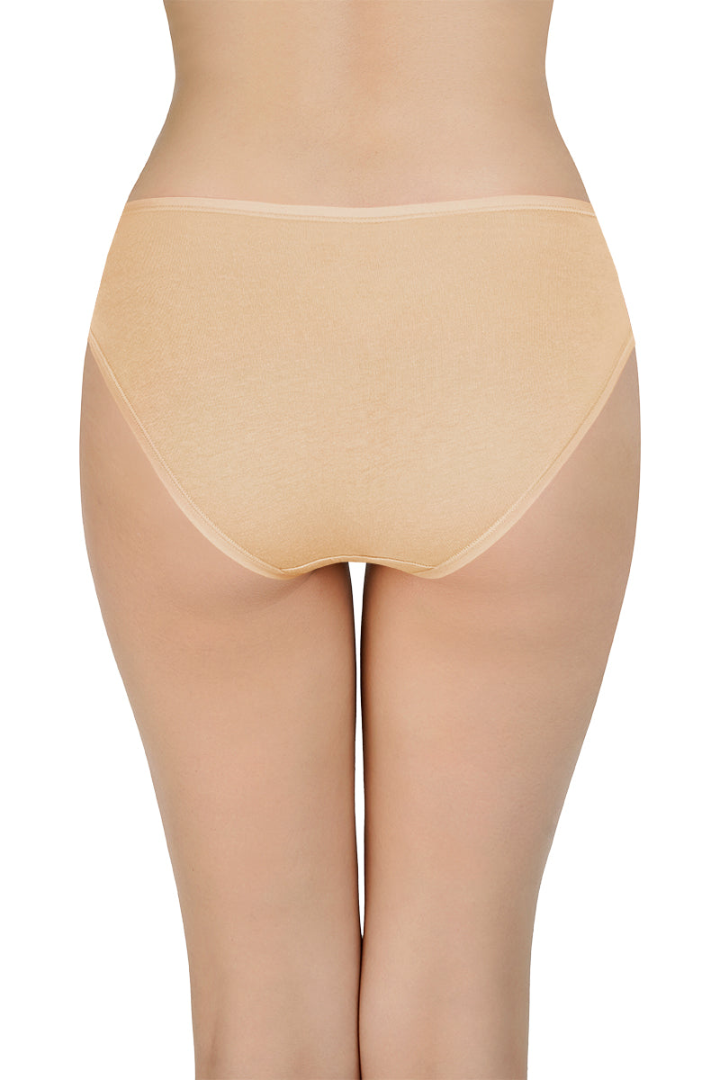 Solid Mid Rise Bikini Panty (Pack of 3)