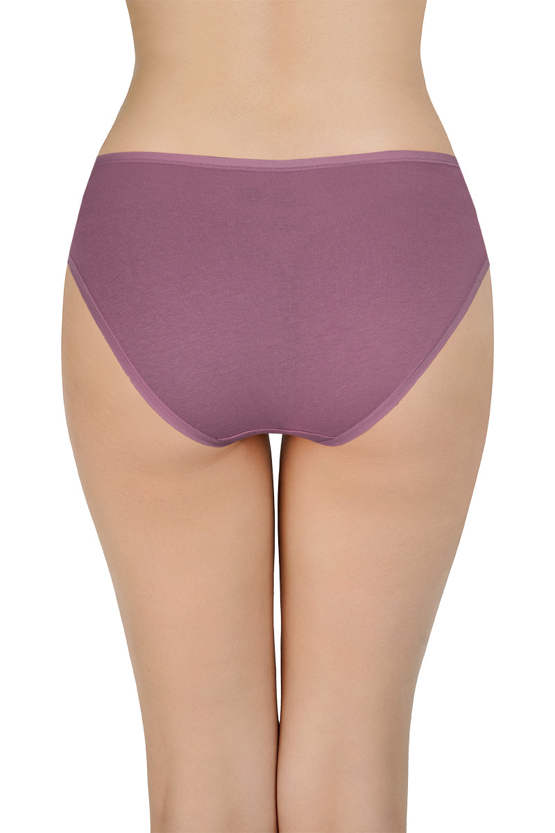 Solid Mid Rise Bikini Panty (Pack of 3)