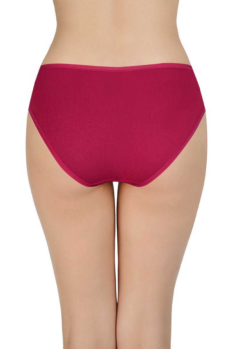 Solid Mid Rise Bikini Panty (Pack of 3)