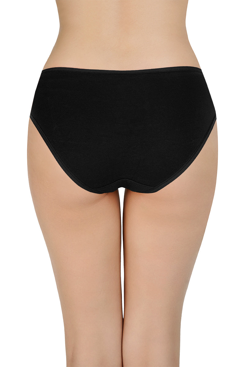 Solid Mid Rise Bikini Panty (Pack of 3)