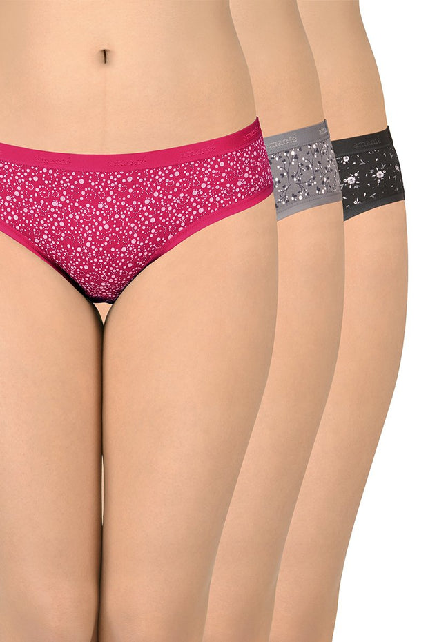 Printed Low Rise Bikini (Pack of 3)