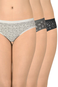 Printed Low Rise Bikini (Pack of 3) - color option