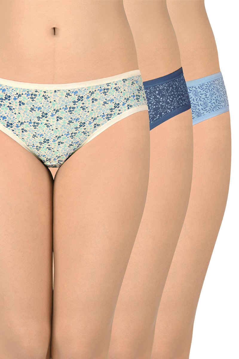 Printed Low Rise Bikini (Pack of 3)