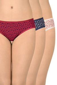 Printed Low Rise Bikini (Pack of 3) - color option