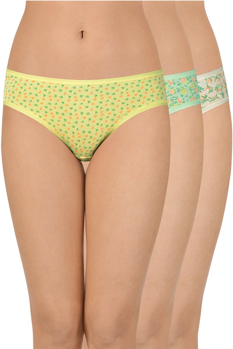 Printed Low Rise Bikini (Pack of 3) - Image 1 of 10