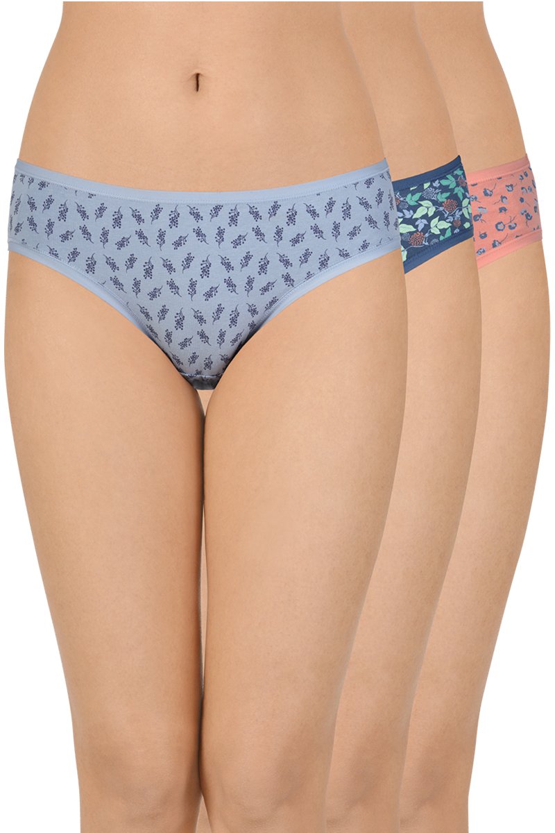 Printed Low Rise Bikini (Pack of 3)