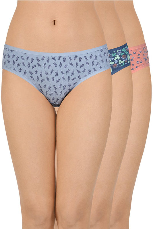 Printed Low Rise Bikini (Pack of 3)