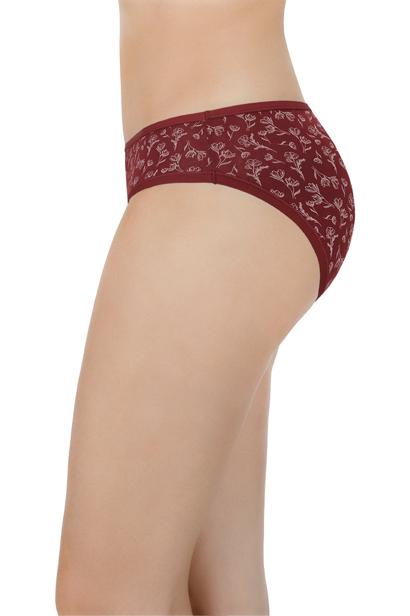 Printed Mid Rise Bikini Panty (Pack of 3)