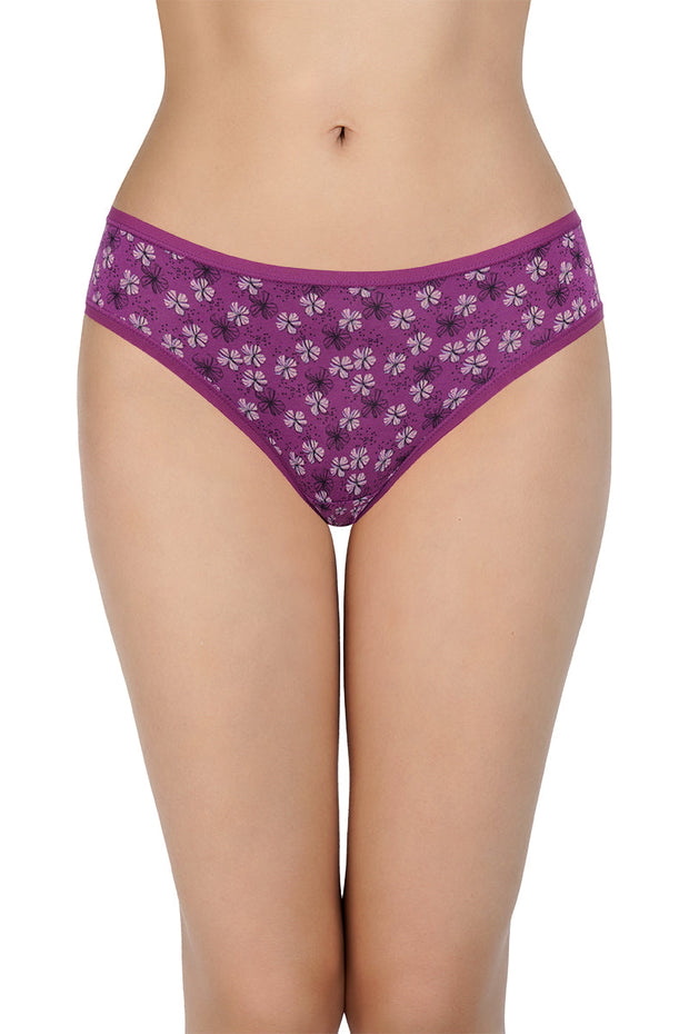 Printed Mid Rise Bikini Panty (Pack of 3)