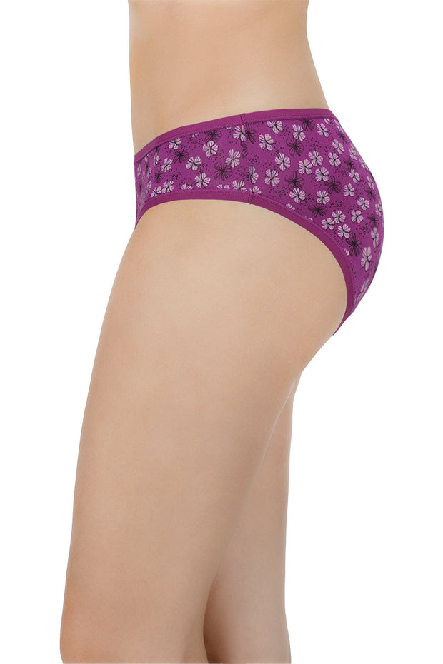 Printed Mid Rise Bikini Panty (Pack of 3)