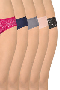 Assorted Mid Rise Bikini (Pack of 5) - color option