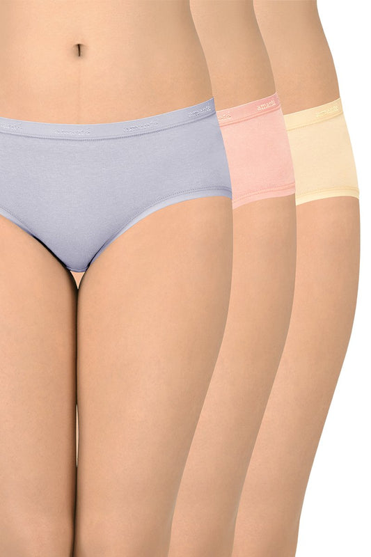 Solid Low Rise Hipster (Pack of 3)