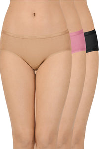 Solid Low Rise Hipster (Pack of 3) - color option