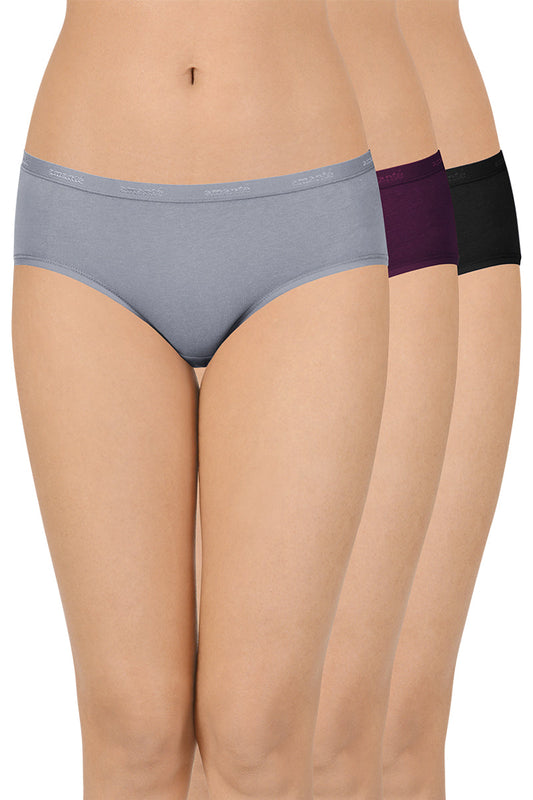 Solid Low Rise Hipster (Pack of 3)