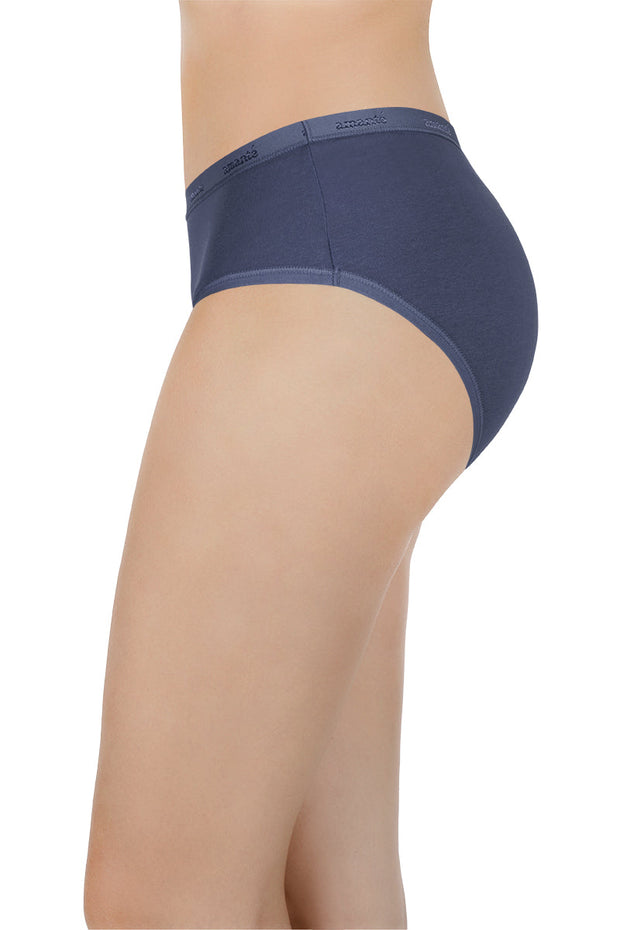 Solid Mid Rise Hipster Panty (Pack of 3)