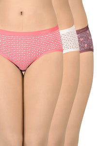 Printed Low Rise Hipster (Pack of 3) - color option
