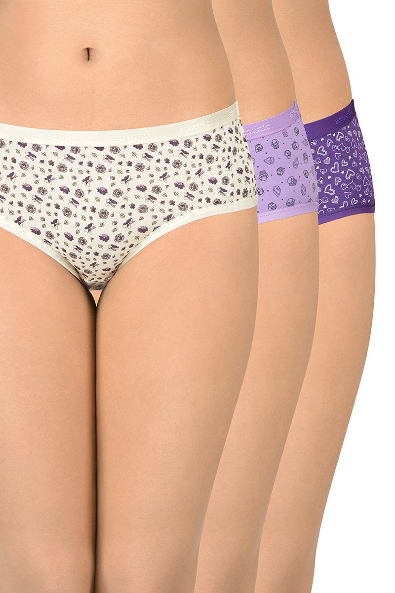 Printed Low Rise Hipster (Pack of 3) - Image 1 of 4