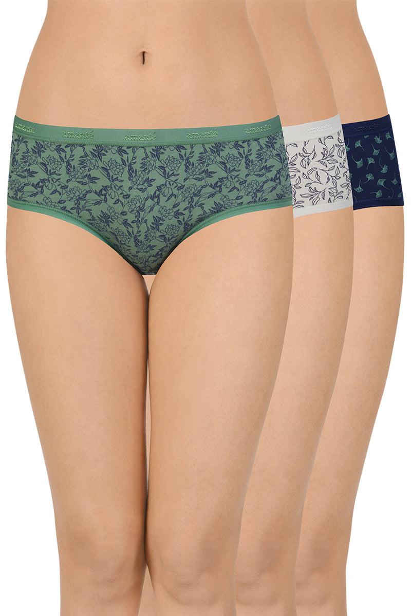 Printed Low Rise Hipster (Pack of 3) - Image 1 of 8