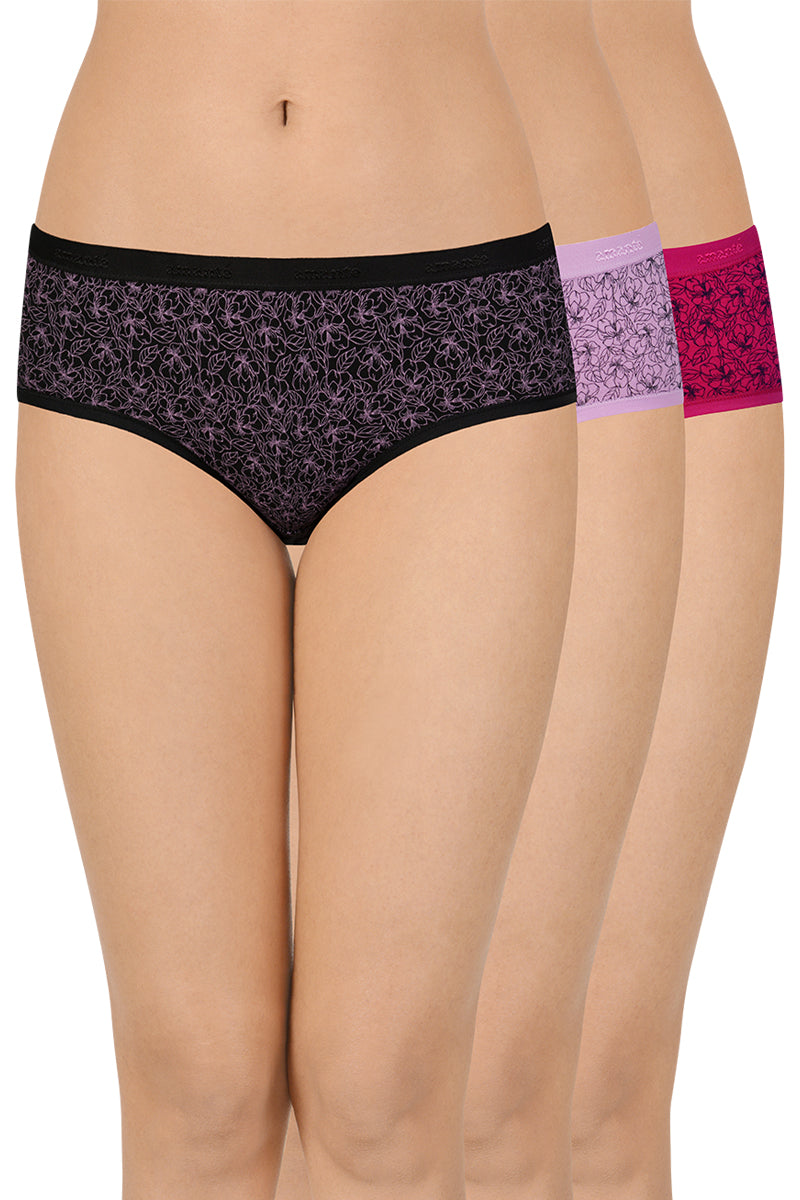 Printed Low Rise Hipster (Pack of 3) - Image 1 of 8