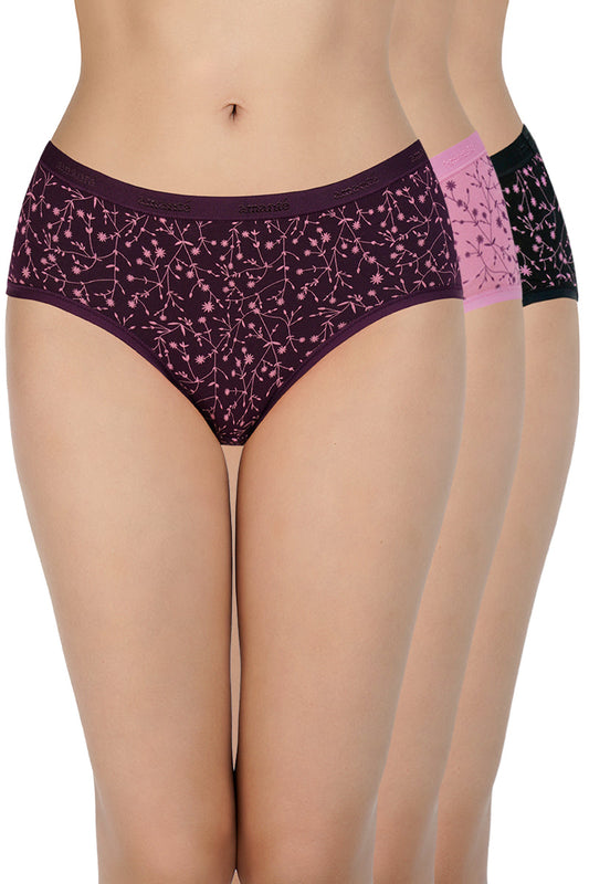 Printed Low Rise Hipster (Pack of 3)