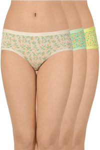 Printed Low Rise Hipster (Pack of 3) - color option