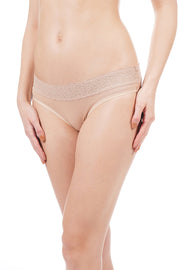 Lace Bikini Panty Black & Nude (Pack of 2)