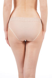 Lace Bikini Panty Black & Nude (Pack of 2)