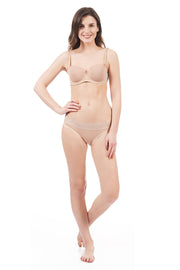 Lace Bikini Panty Black & Nude (Pack of 2)