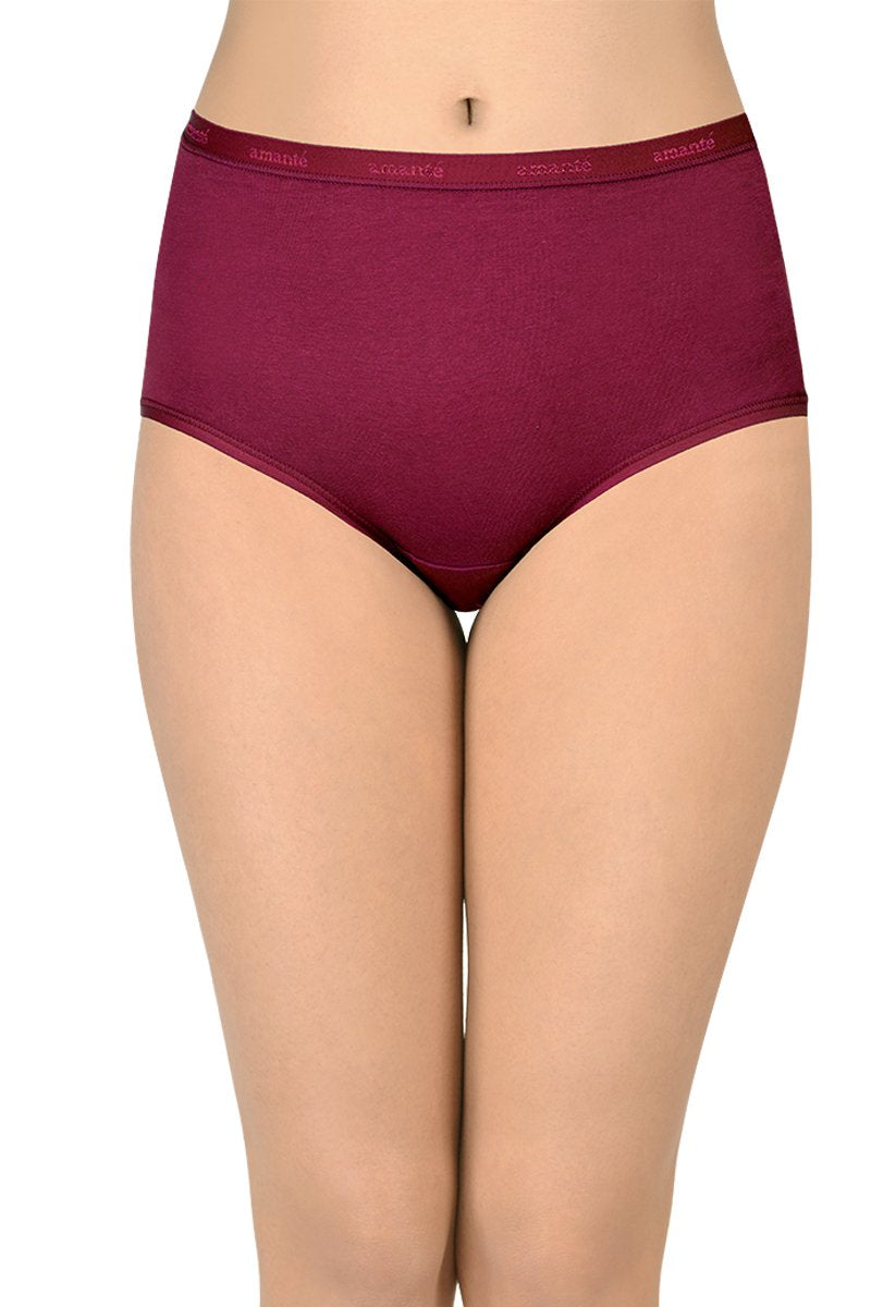 Solid High Rise Full Brief (Pack of 3) - Image 2 of 4